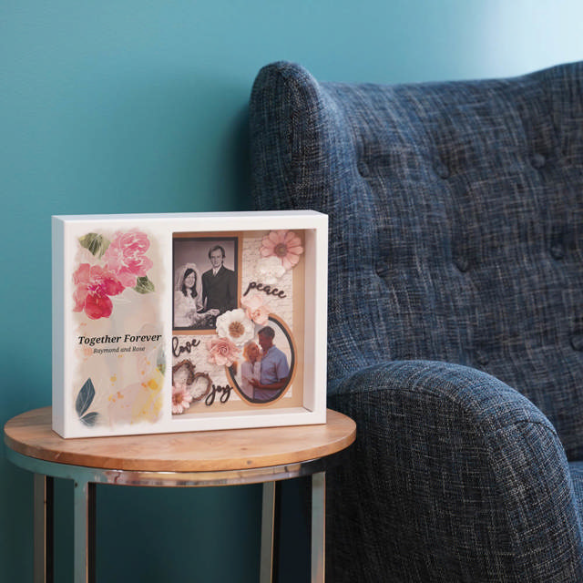 Shadowbox Remembrance Keepsake Floral Bloom