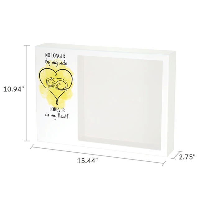 Shadowbox Pet Urn Forever Cat Yellow