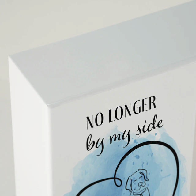 Shadowbox Pet Urn Forever Dog Blue