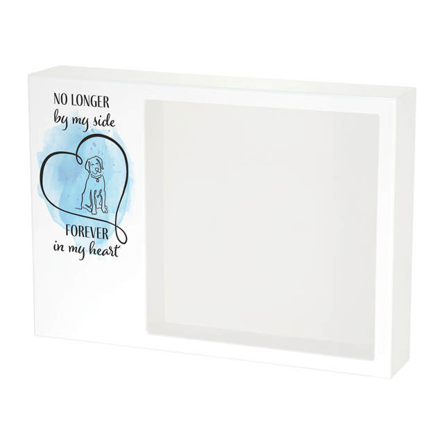 Shadowbox Pet Urn Forever Dog Blue