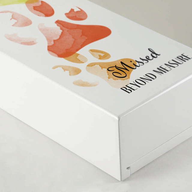 Shadowbox Pet Urn Loved Beyond Red