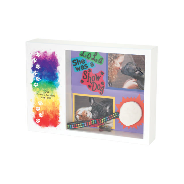 Shadowbox Pet Urn Rainbow Path
