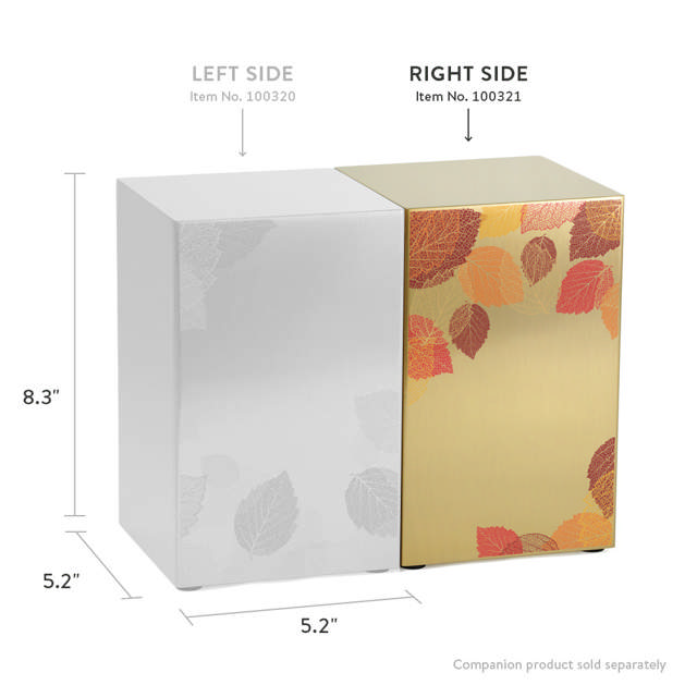 Life Canvas Foliage Bronze, Companion Urn Right Side