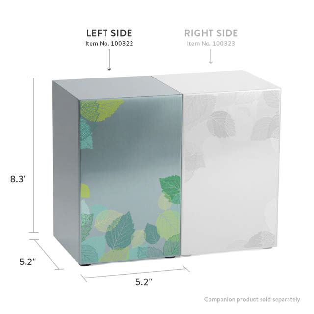 Life Canvas Foliage Pewter, Companion Urn Left Side