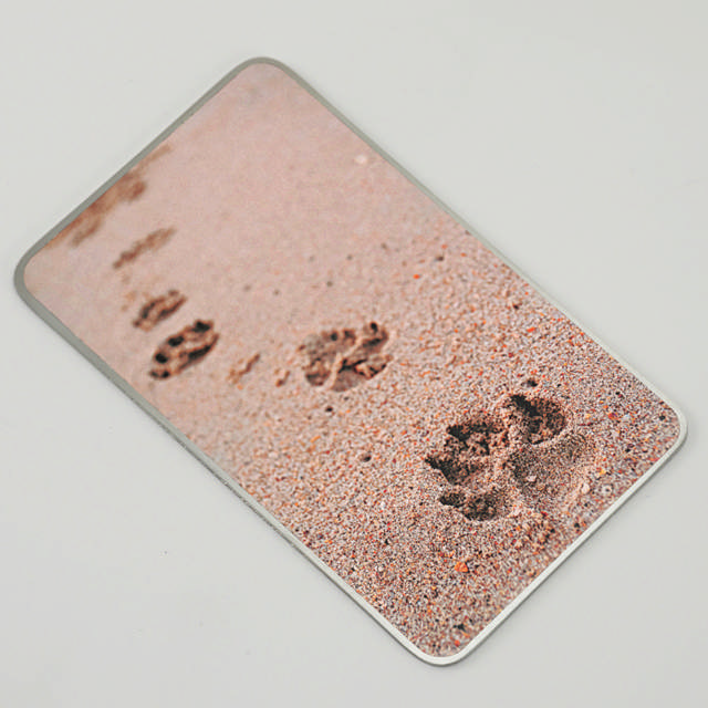 Paws in Sand Pet Memorial Card