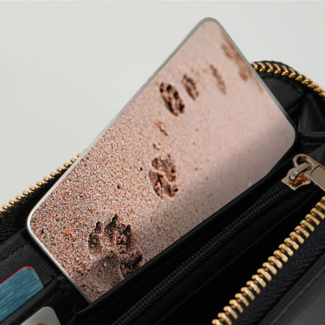 Paws in Sand Pet Memorial Card