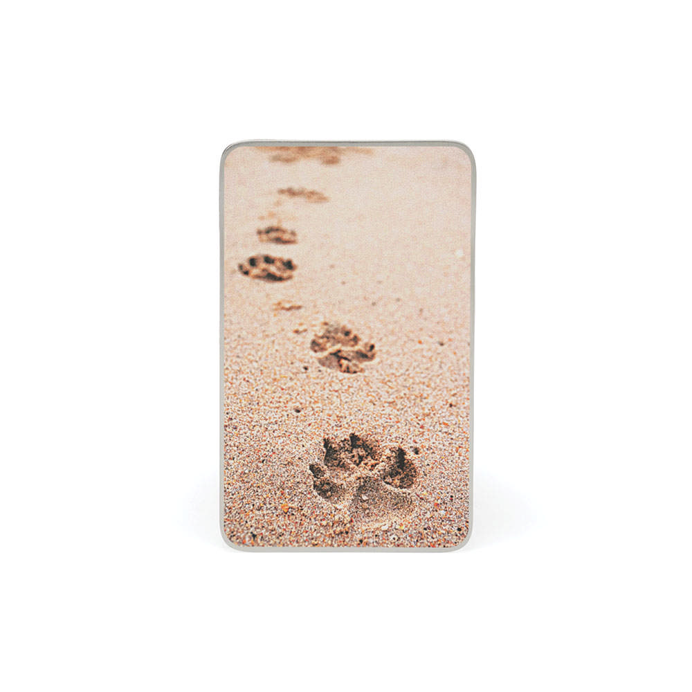 Paws in Sand Pet Memorial Card
