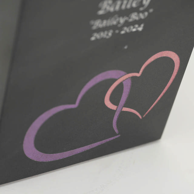 Monumental Memorials Pet Hearts Pink, Black