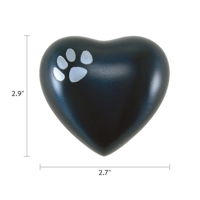 Classic Paw Blue, Heart Keepsake