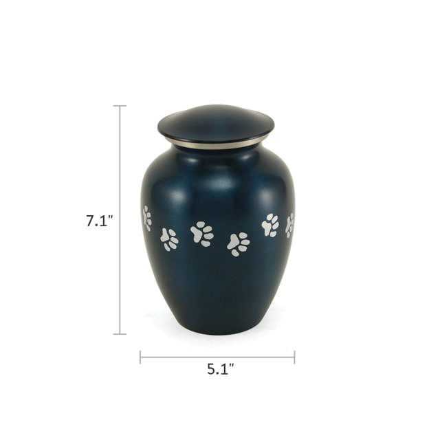 Classic Paw Blue, Small Urn