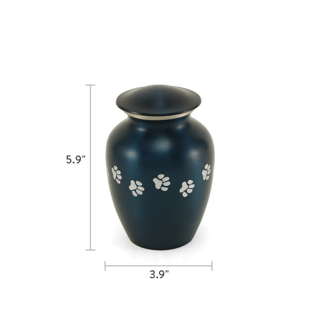 Classic Paw Blue, Extra Small Urn