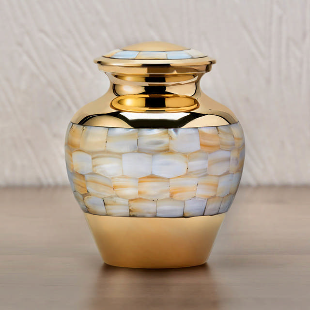 Elite Mother of Pearl, Extra Small Urn