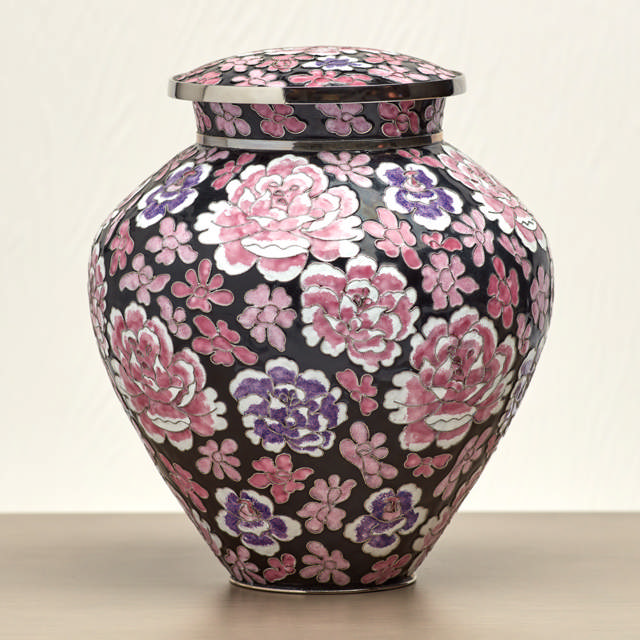 Filigree™ Cloisonné Floral Pink, Full Size Urn