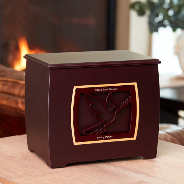 Modern Companion Urn with Dove