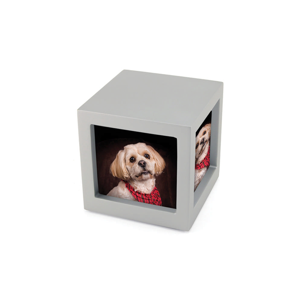 Photo Cube Silver, Extra Small Urn