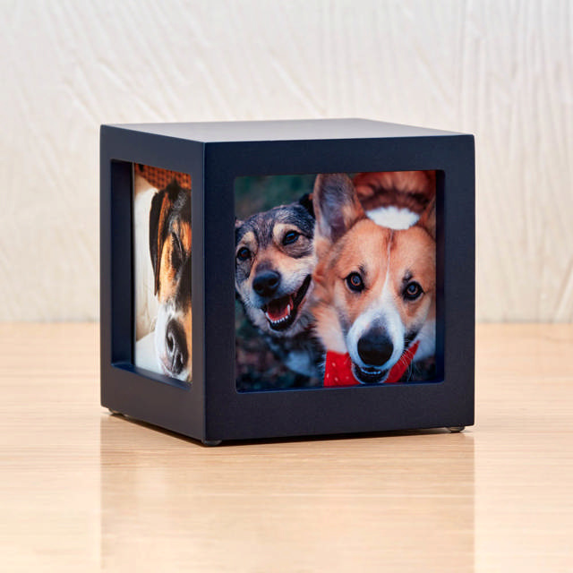 Photo Cube Navy, Extra Small Urn