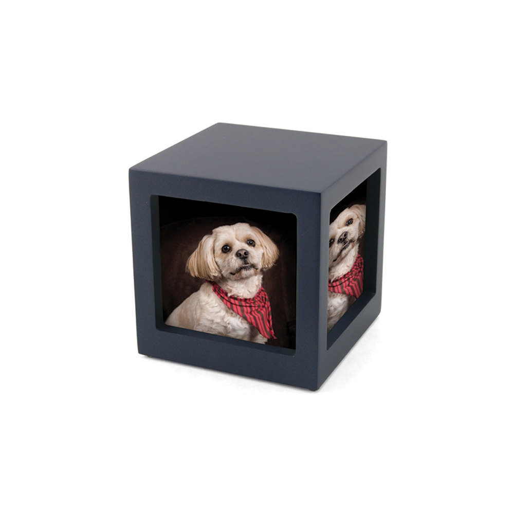 Photo Cube Navy, Extra Small Urn