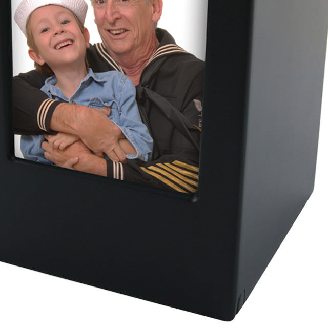 Photo Urn Black, Full Size Urn