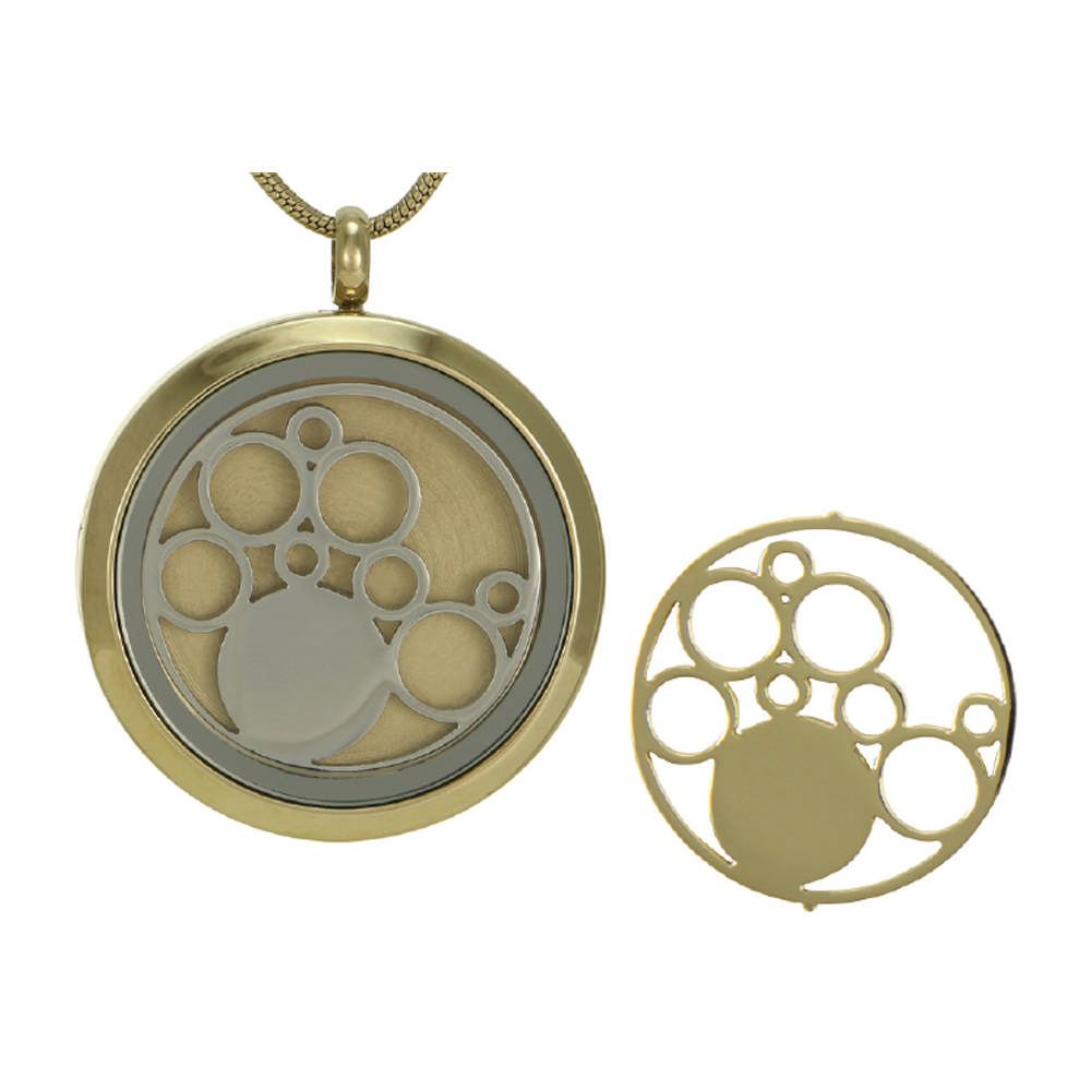 Bronze Round Hinged Circles Pendant