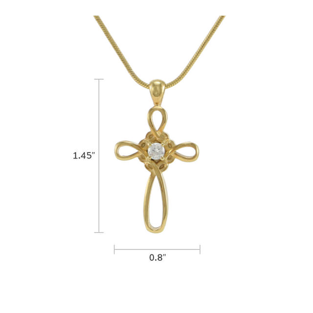 Bronze Pendant Infinity Cross
