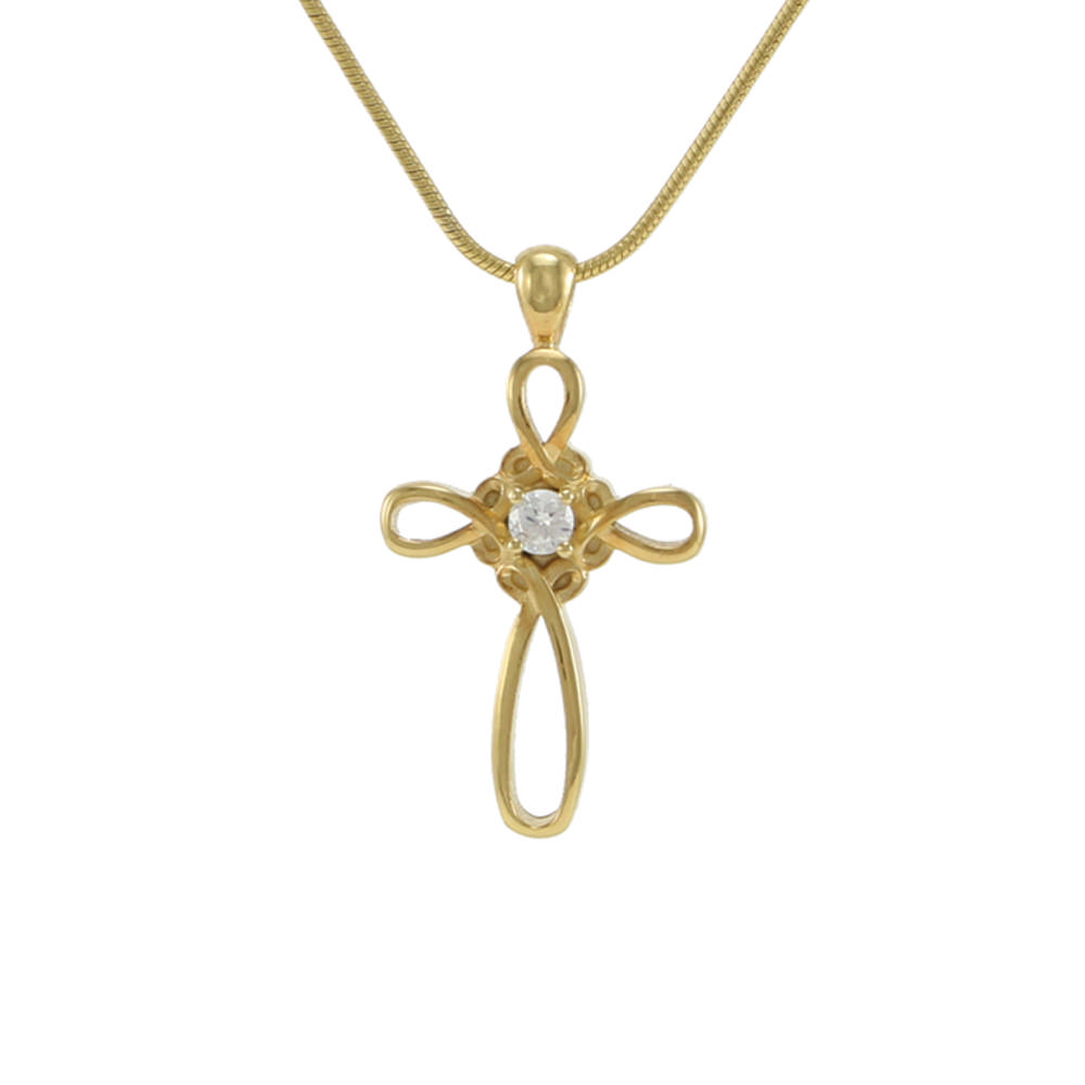 Bronze Pendant Infinity Cross