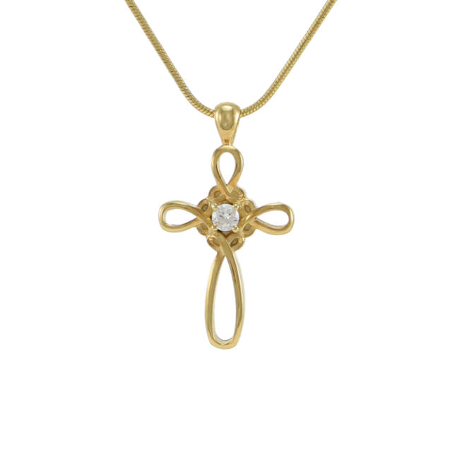 Bronze Pendant Infinity Cross