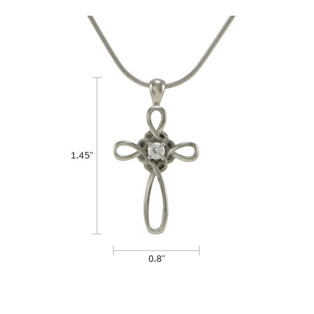 Pewter Pendant Infinity Cross