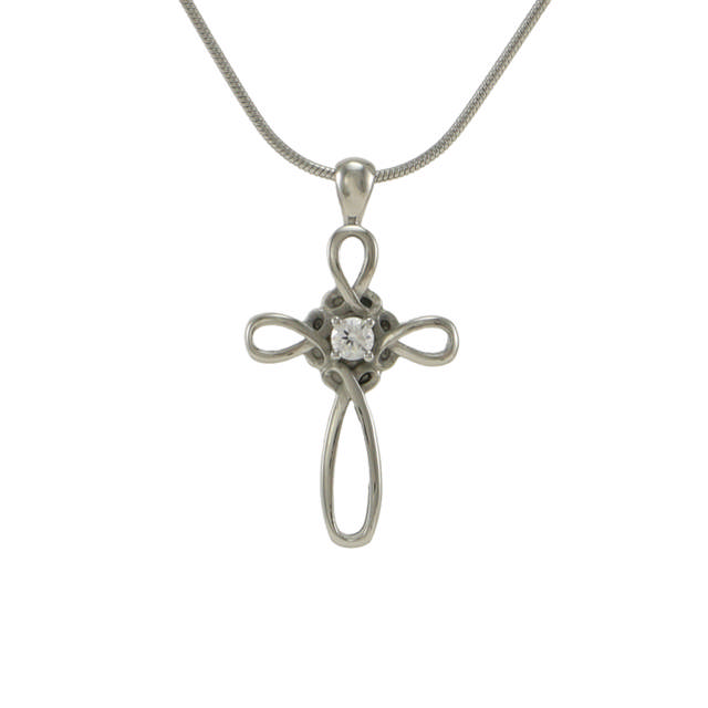 Pewter Pendant Infinity Cross