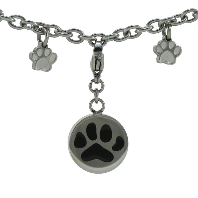Pewter/Onyx Pet Charm Paw