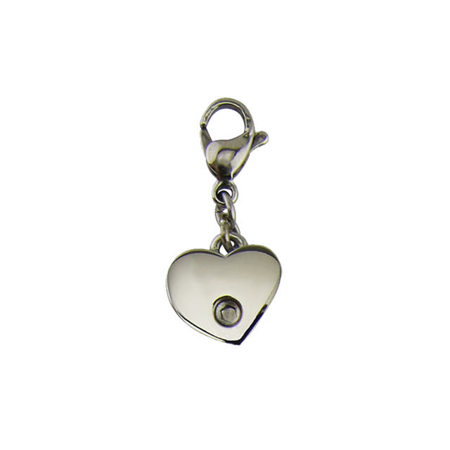 Pewter/Onyx Pet Charm Heart