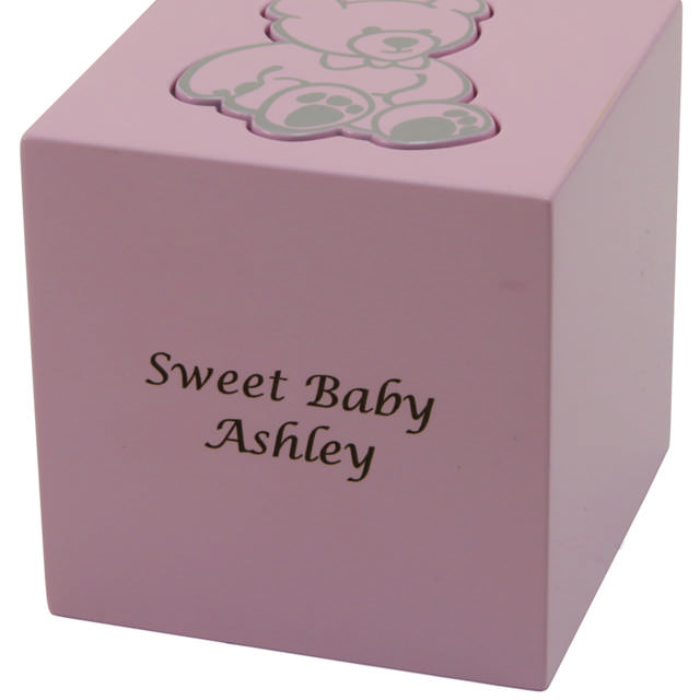 Teddy Bear Petite Urn, Pink