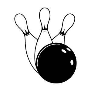 Bowling Pins & Ball