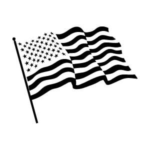 Waving U.S. Flag (Dark Backgrounds)